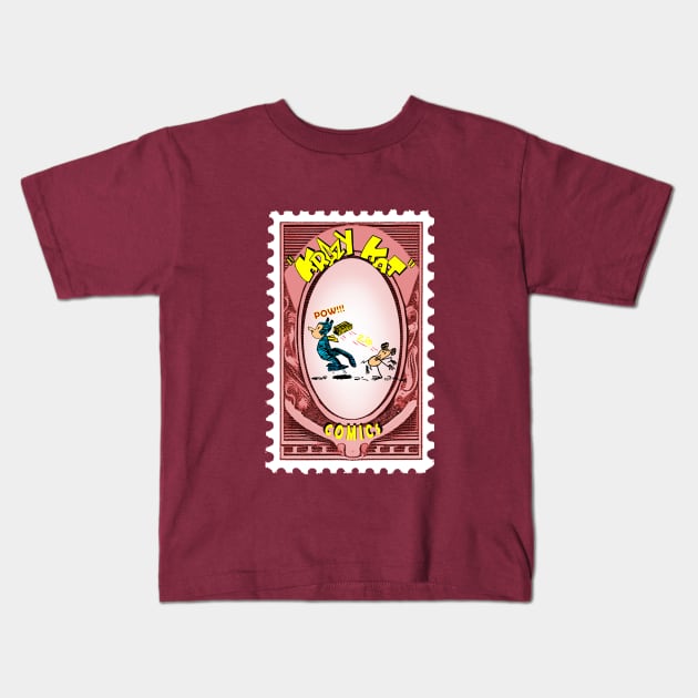 krazy kat postage stamp Kids T-Shirt by enyeniarts